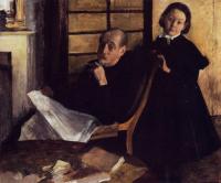 Degas, Edgar - Henri De Gas and His Neice, Lucie Degas